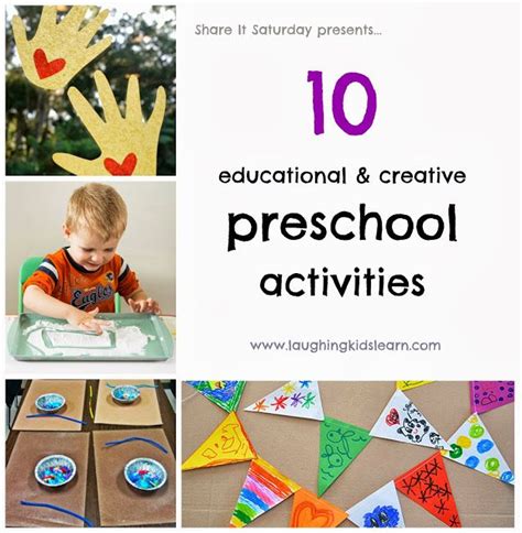 Share It Saturday - 10 educational and creative preschool activities | Preschool activities ...