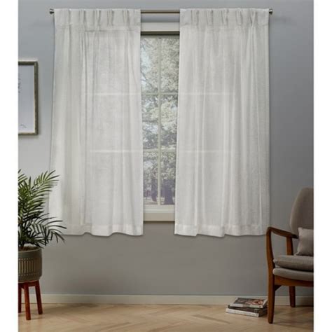 Set Of 2 Belgian Pinch Pleats Sheer Window Curtain Panel - Exclusive Home : Target