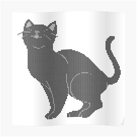 "Black Cat Pixel Art" Poster for Sale by Pixel4Art | Redbubble