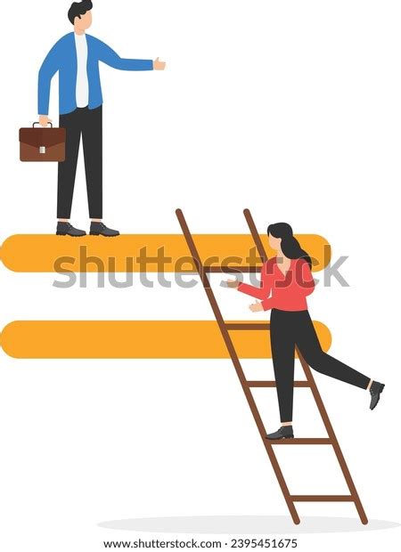 Gender Inequality Office Challenge Woman Be Stock Vector (Royalty Free ...