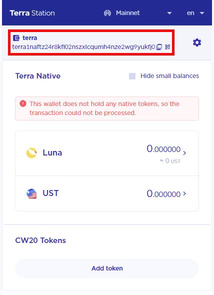 Terra LUNA wallet - Setup Terra Station to stake $LUNA & earn interest