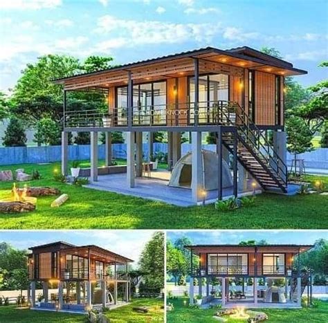 Bamboo House Design, House Arch Design, House Outside Design, Village ...