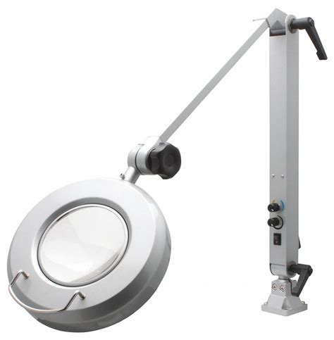 AVEN Round Magnifier Light: Magnifier Light, 2.25x, 1,400 lm, 5 Diopter, Silver, Round, Clamp ...