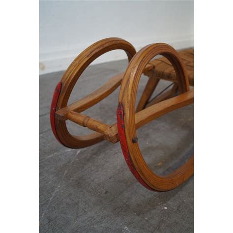 Vintage Wood Toboggan Sled | Chairish