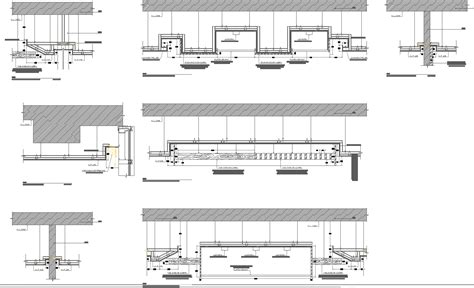 False ceiling section detail drawings cad files. Include sections ...