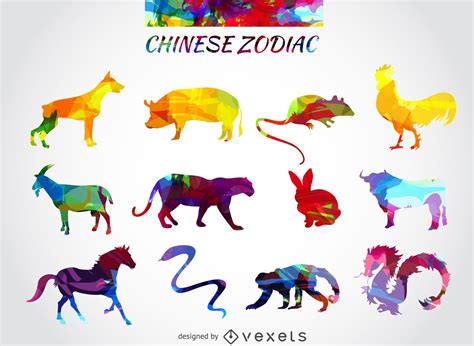 Chinese Zodiac Animals Set Vector Download