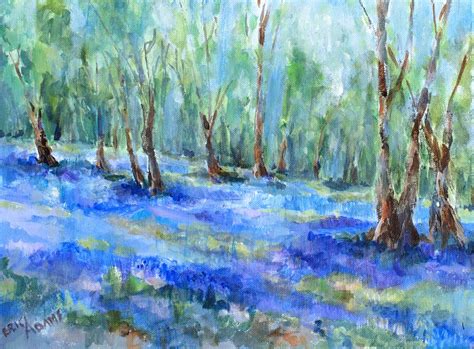 artistricky: BLUEBELL WOODS acrylic on canvas