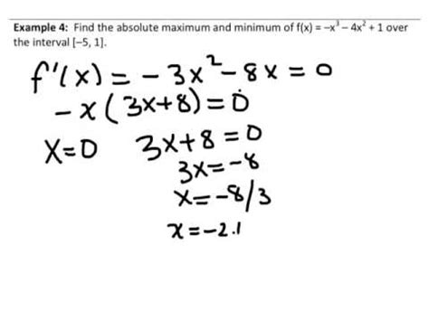 Absolute Extrema Defined with Examples - YouTube