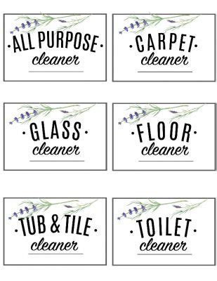 Free Printable Cleaning Labels - Clean and Scentsible