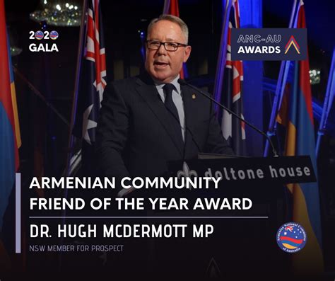 Hugh McDermott MP Awarded Friend of the Year by Armenian-Australian ...