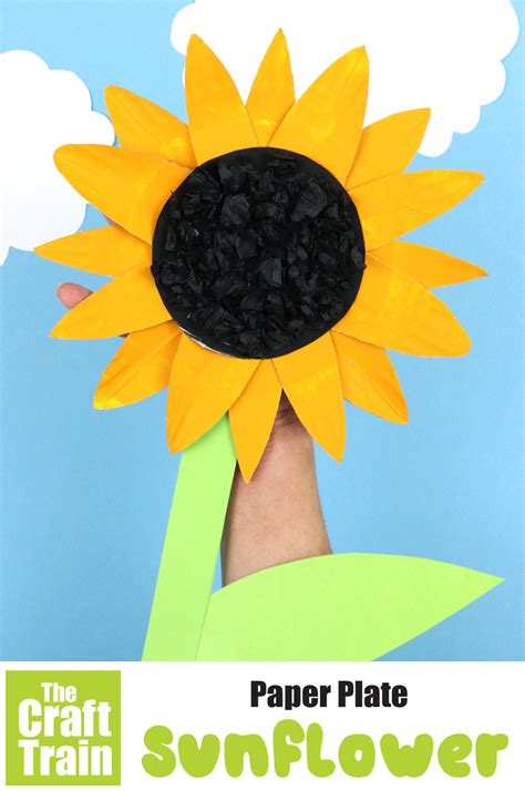 Paper plate sunflower craft - The Craft Train