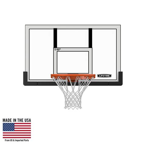 Lifetime 48 In. Shatterproof Backboard and Rim Basketball Combo, 73729 - Walmart.com - Walmart.com