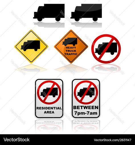 Truck signs Royalty Free Vector Image - VectorStock