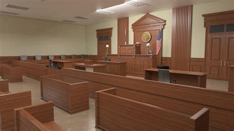 Courtroom Interior 3D model 3D model | CGTrader