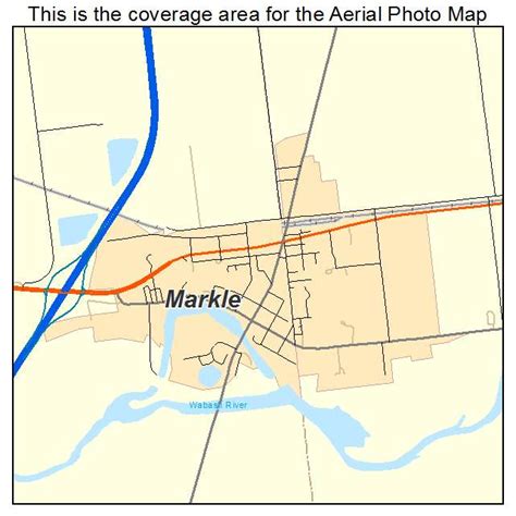 Aerial Photography Map of Markle, IN Indiana