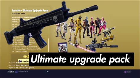 ULTIMATE UPGRADE PACK ON FORTNITE SAVE THE WORLD - YouTube