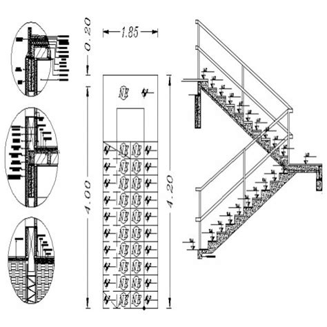 Stair construction detail drawing House Staircase, Brick Detail ...