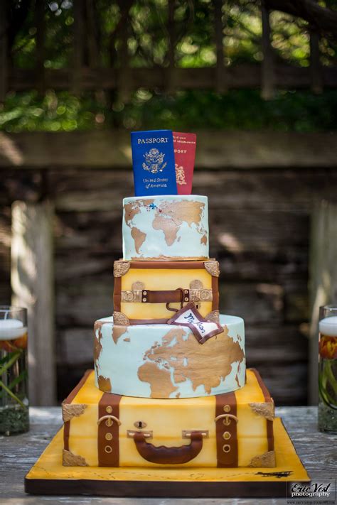 Travel Themed Wedding Cake | Travel wedding cake, Travel cake, Themed wedding cakes