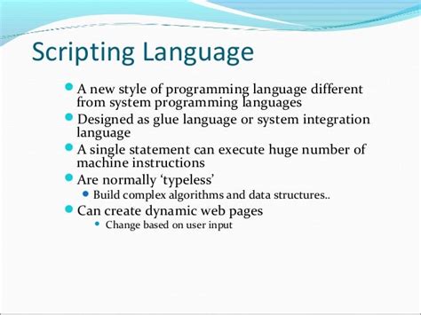 Scripting languages