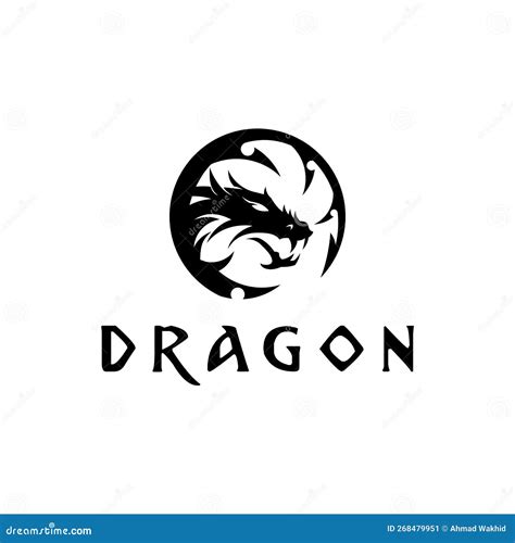 Dragon Logo, Circle Dragon Logo Template Vector Illustration Stock ...