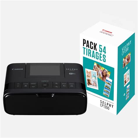 Buy Canon SELPHY CP1300 Colour Portable Photo Printer, Black + Colour Ink / Paper Set in ...