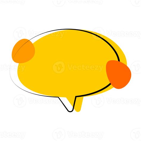 Yellow cartoon speech bubble 41485730 PNG