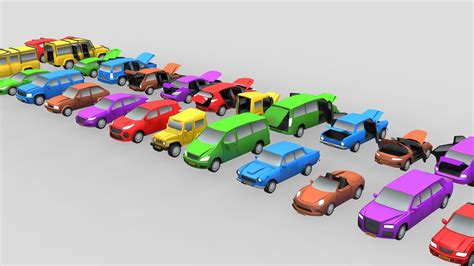 Low Poly Stylized Cars Pack - Buy Royalty Free 3D model by ROH3D [c9765e6] - Sketchfab Store