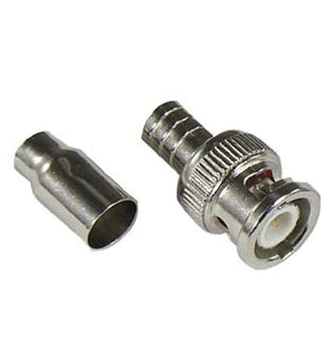 RG59 BNC Male Crimp-on Connector 2pc - Cables4sure - Direct Network LLC