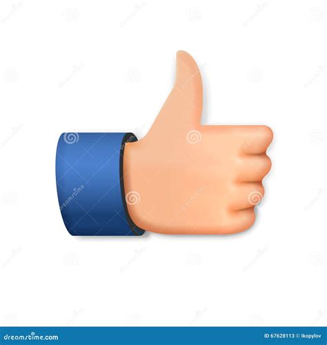 Like Icon, Emoji Thumb Up Symbol Cartoon Vector | CartoonDealer.com ...