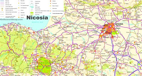 Detailed Map of Nicosia District