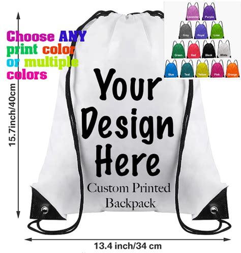 Personalized Drawstring Backpack, Logo Backpack, Logo Bag, Custom ...