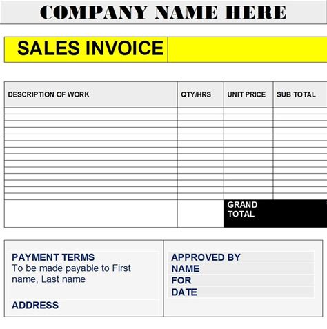 Sales Invoice Format Templates – Free Report Templates | Invoice format, Invoice template ...