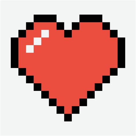 Red heart pixel art 2513330 Vector Art at Vecteezy