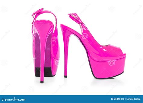 Pair of high heel shoes stock photo. Image of leather - 26840876