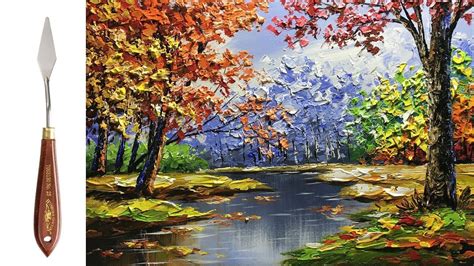 Challenge #23 Palette Knife Painting Autumn Scene - YouTube | Palette knife painting, Autumn ...