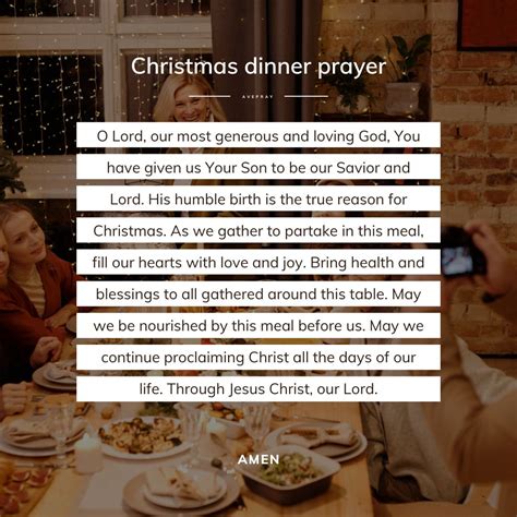 Christmas dinner prayer