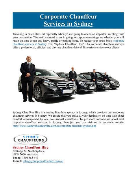 PPT - Corporate Chauffeur Services in Sydney PowerPoint Presentation, free download - ID:7583303