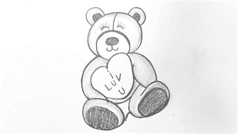 Easy Teddy Bear Pencil Drawing - Foto Kolekcija