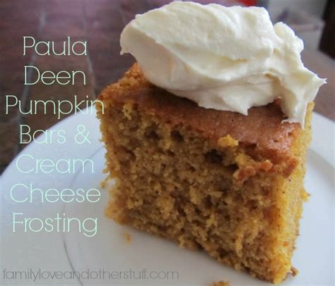 Paula Deen Pumpkin Bars & Cream Cheese Frosting Recipe