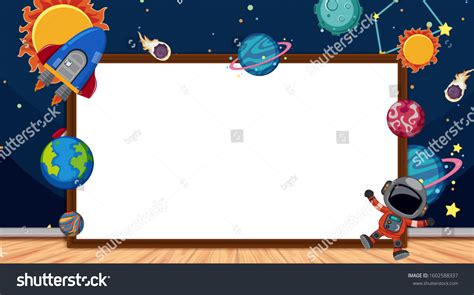 Border Template Space Theme Background Illustration Stock Vector (Royalty Free) 1602588337 ...