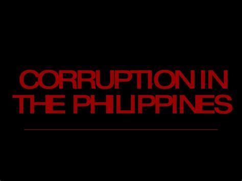 Corruption in the Philippines