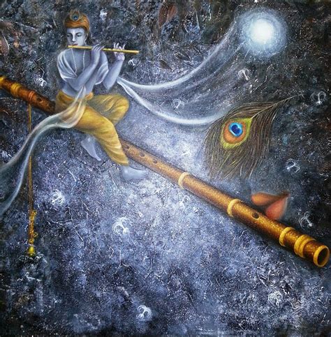 Krishna Flute | Krishna painting, Lord krishna images, Krishna radha ...