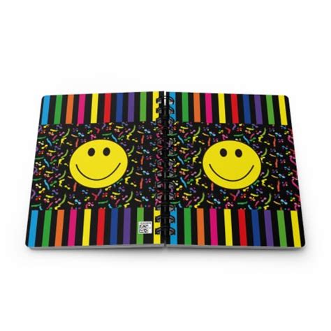 Lined Notebook Spiral Colorful Cute Smile College Ruled Notebook for ...