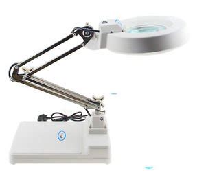 ELEOPTION Electronic LED Desk Lamp Magnifier Adjustable Light 10X Super Bright 60LEDs For ...