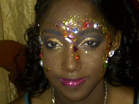 Carnival makeup by me | Rhinestone makeup, Carnival makeup, Carnival