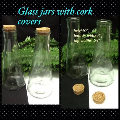 Glass jars with cork covers - CraftEZOnline | Arts And Crafts Store