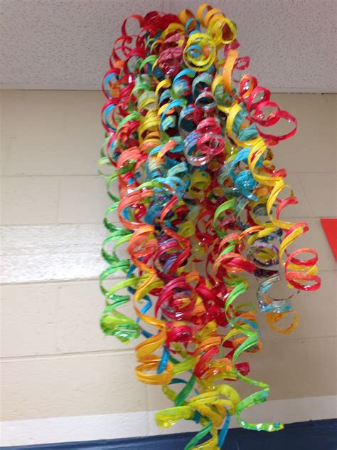 #wastetowow Recycled bottle art in the classroom! Dale Chihuly inspired. | Kids art projects ...