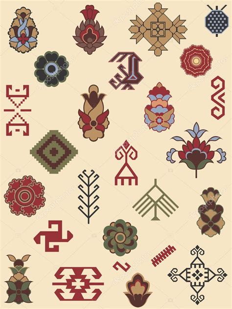 Collection of carpet patterns Stock Vector Image by ©Artstyle #11328388