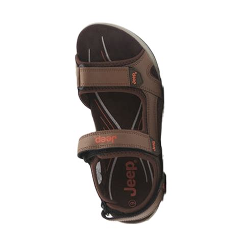 Jeep Leather Adventure Men's Sandals - Chocolate | Brandzz