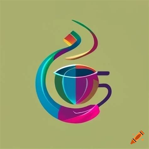 Colorful coffee brand logo